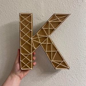 Large Letter K Decor Piece